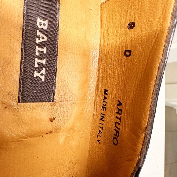 Bally Arturo Men\'s Leather Tassel Loafers Black Made in Italy Size 8D